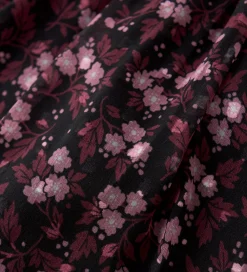 Nederdel - Flower Dobby - Sort|Creamie Outlet