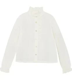 Skjorte - Woven - Cloud m. Broderie Anglaise|Creamie Discount