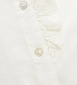 Skjorte - Woven - Cloud m. Broderie Anglaise|Creamie Discount