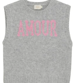 Vest - Strik - Slipover - Light Grey Melange|Creamie Clearance