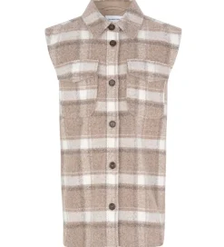 Vest - Uld/Polyester - G Jayden - Beige Check|Designers Remix Online