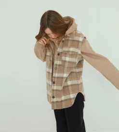 Vest - Uld/Polyester - G Jayden - Beige Check|Designers Remix Online
