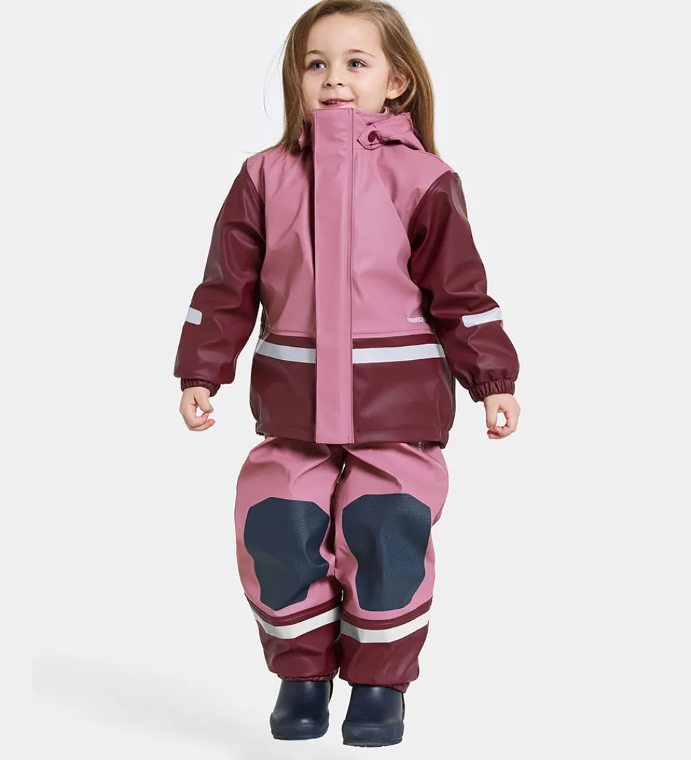 Didrikson Regntøj m. Fleece - Boardman - PU - Heather Pink|Didriksons Hot