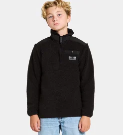 Fleecejakke - Teddy - Exa Half Zip - Sort|Didriksons New