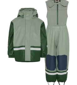 Regntøj m. Fleece - PU - Boardman - Light Moss|Didriksons Outlet