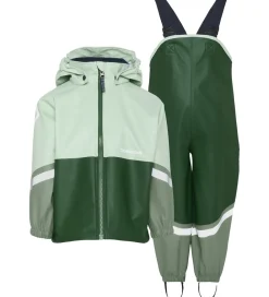 Regntøj m. Seler - Waterman - PU - Pine Green|Didriksons Online