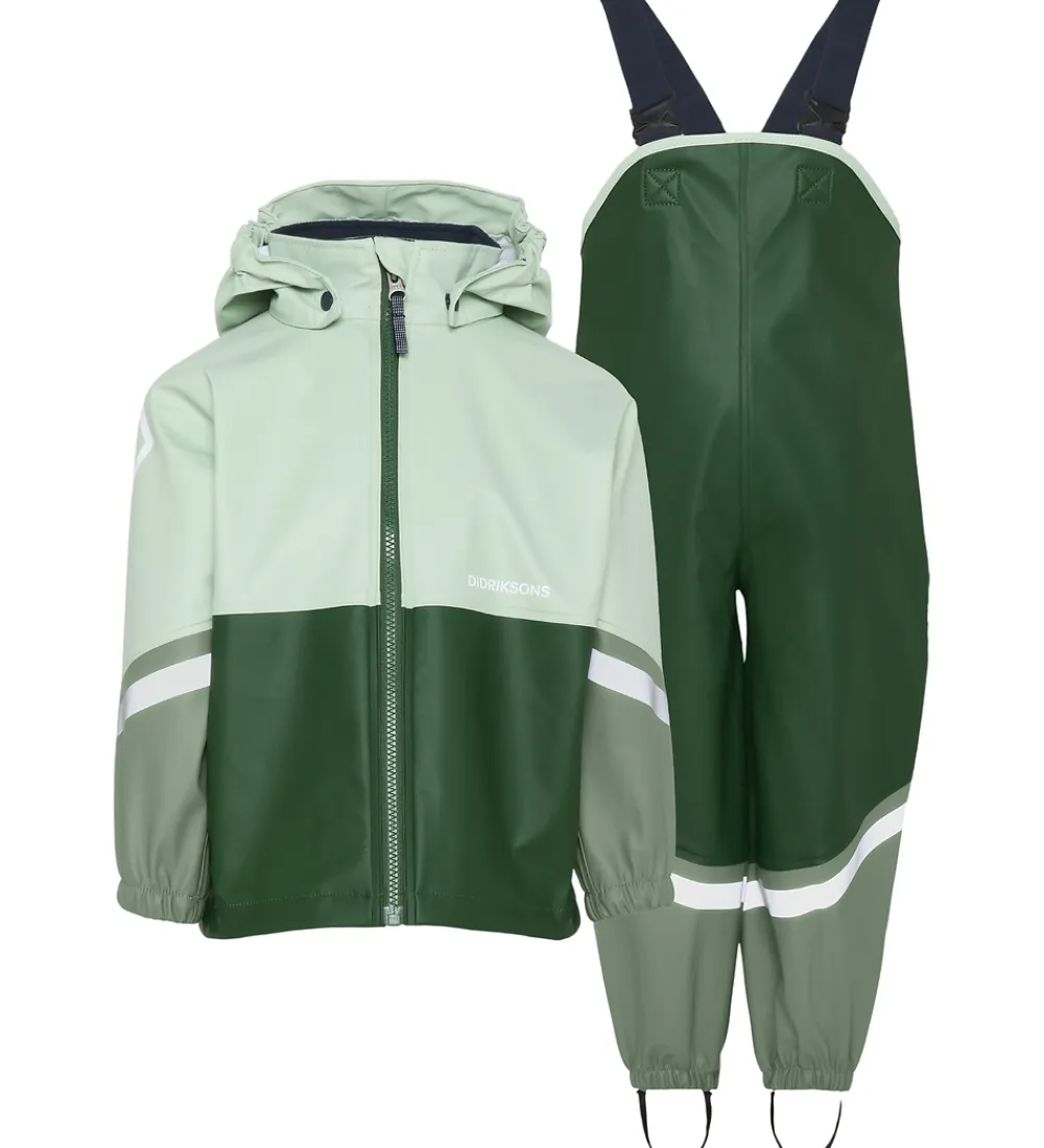 Regntøj m. Seler - Waterman - PU - Pine Green|Didriksons Online