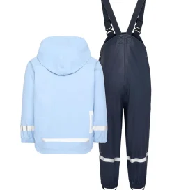 Regntøj m. Seler - PU - Slaskeman - Light Sea Blue|Didriksons Hot