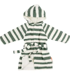 Badekåbe - Stripes - Grøn|Done by Deer New