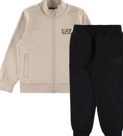 Sweatsæt - Beige/Sort|EA7 Clearance