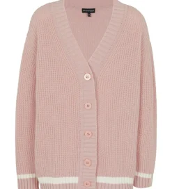 Cardigan - Strik - Burnished Lilac m. Hvid|Emporio Armani Online