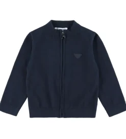 Cardigan - Bomuld/Uld - Navy|Emporio Armani Discount