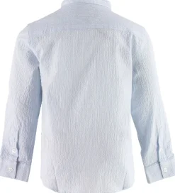 Skjorte - Blå/Hvidstribet|Emporio Armani Discount