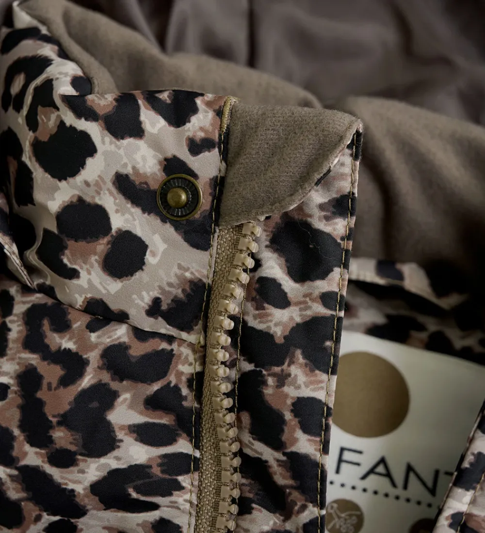Dynejakke - Pine Bark m. Leopard|En Fant Online