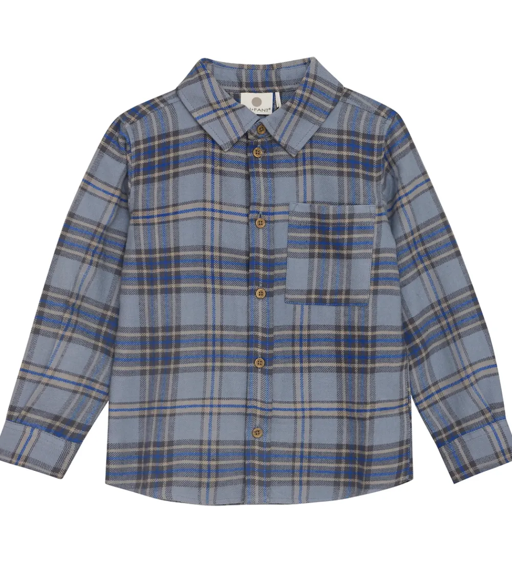 Skjorte - Check - Blå|En Fant Online