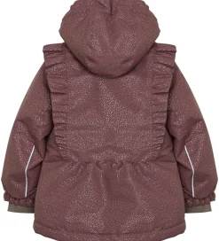 Vinterjakke - Rose Taupe m. Guldprikker/Flæser|En Fant New