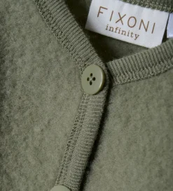 Cardigan - Uld - Deep Lichen Green|Fixoni New