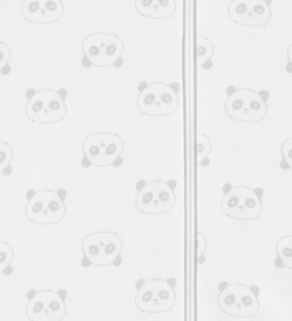 Natdragt m. Lynlås/Fødder - Grey Melange|Fixoni Discount