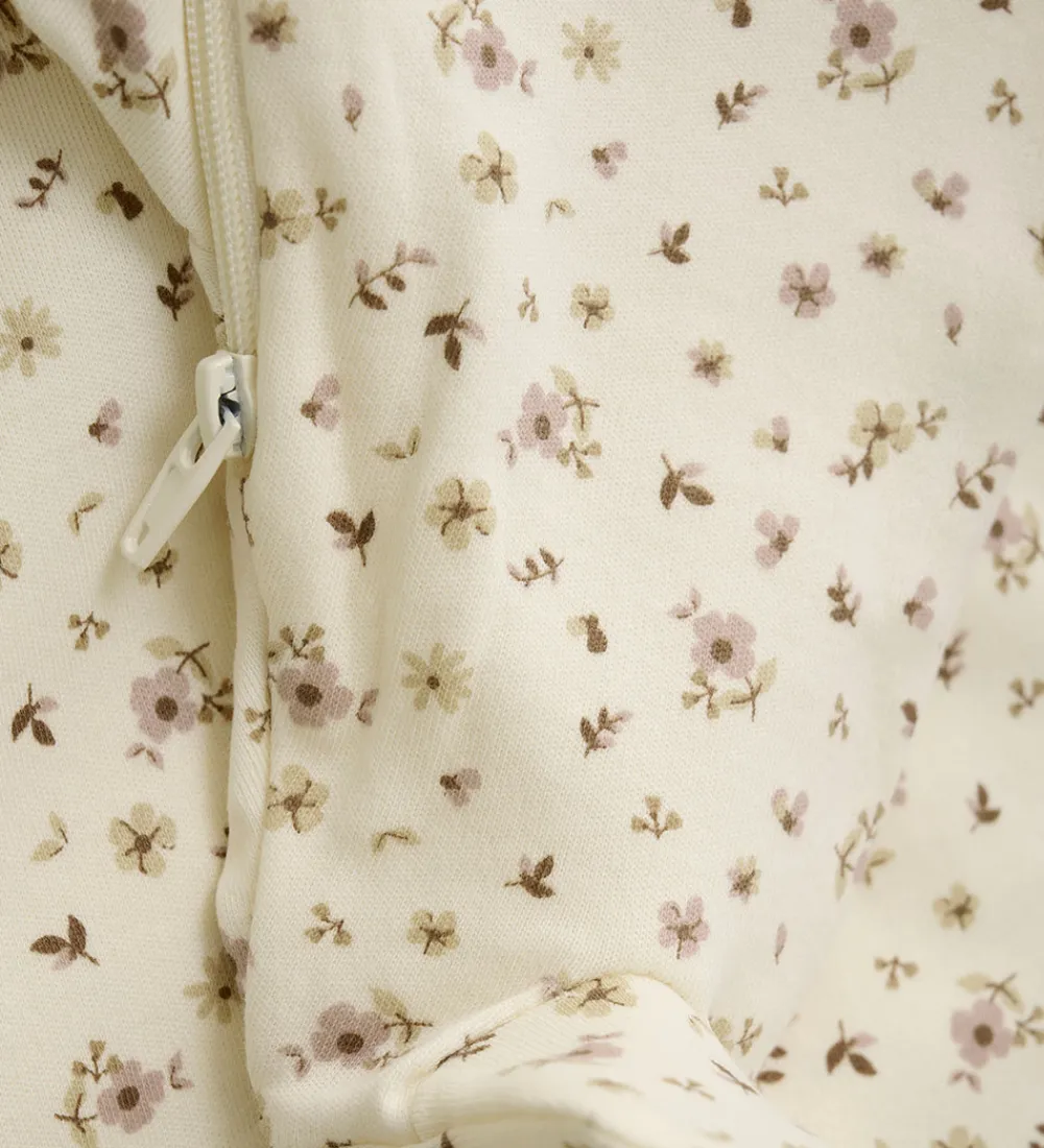 Natdragt m/f - Shadow Gray m. Blomster|Fixoni Discount