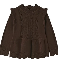 Bluse - Strik - Viskoseblanding - Alilly - Coffee Bean|Fliink Discount