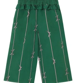 Bukser - Bowie - Hunter Green Bow AOP|Fliink Outlet