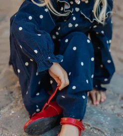 Bukser - Fløjl - Dolly - Insignia Blue AOP|Fliink Best