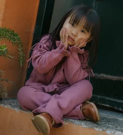 Bukser - Wide - Strik - Viskoseblanding - Alon - Ash Rose|Fliink Online