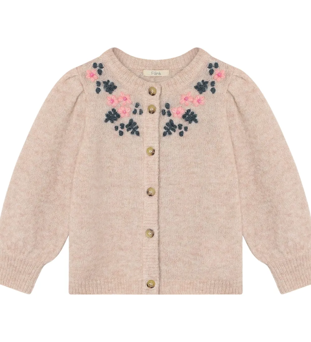 Cardigan - Strik - Uld/Nylon - Star - Peach Whip|Fliink Outlet