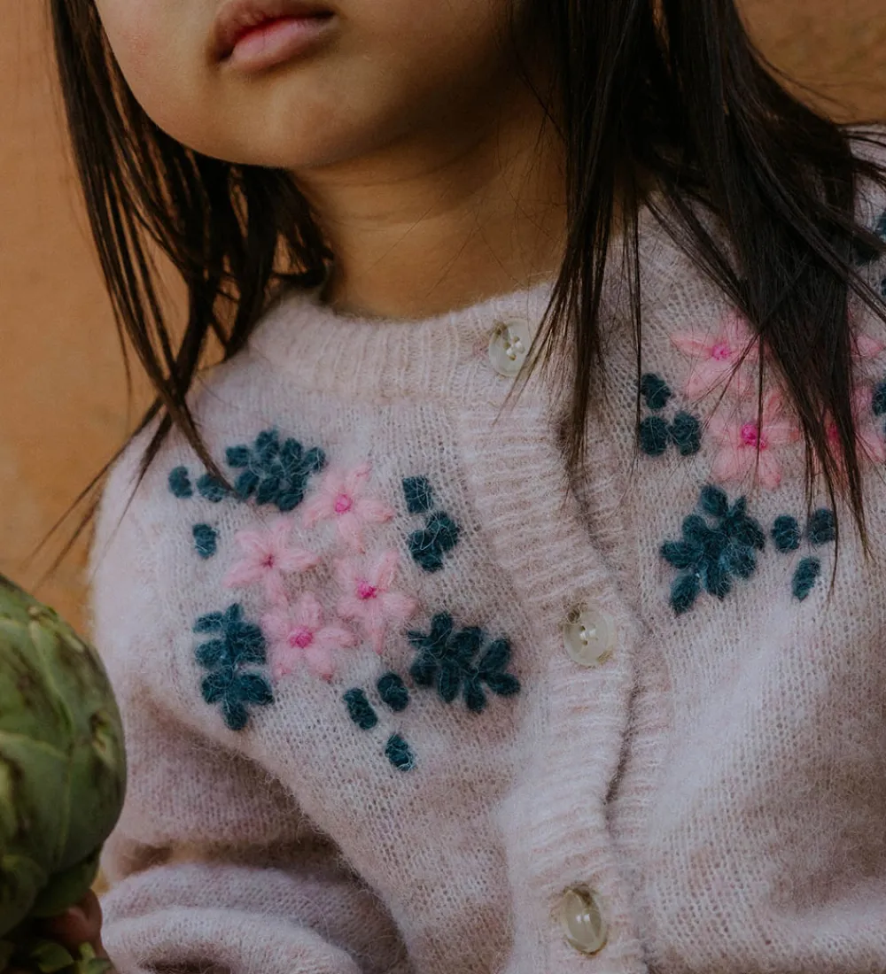 Cardigan - Strik - Uld/Nylon - Star - Peach Whip|Fliink Outlet