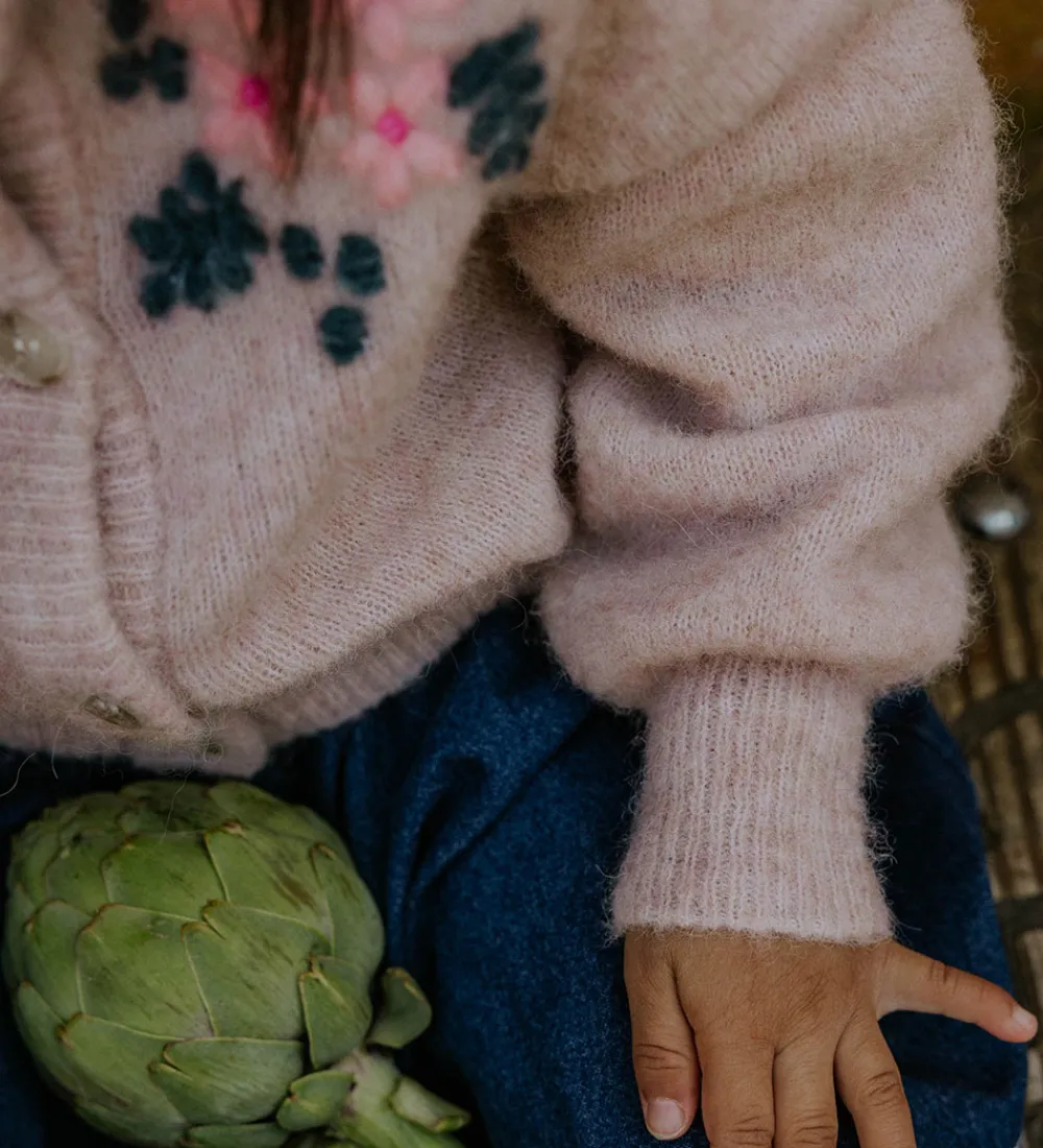 Cardigan - Strik - Uld/Nylon - Star - Peach Whip|Fliink Outlet