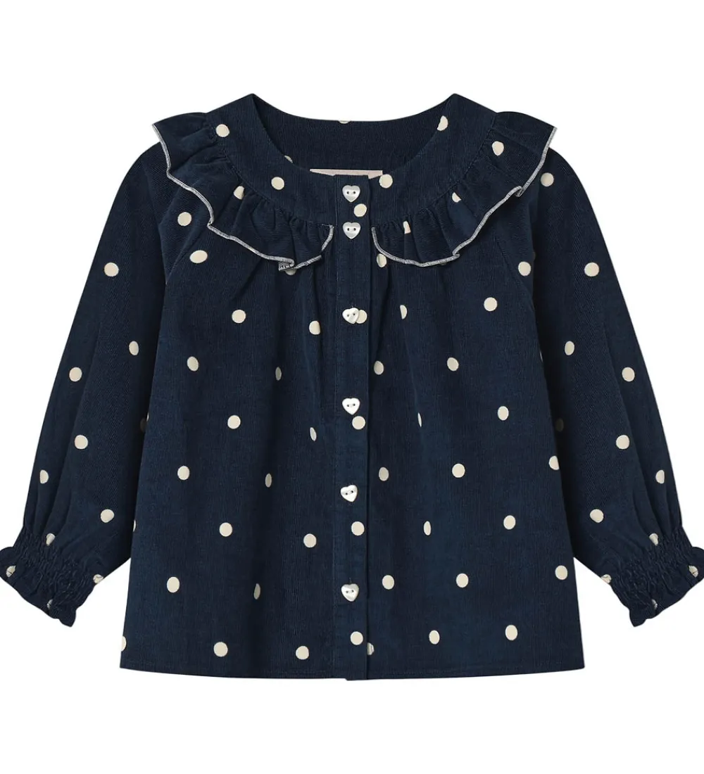 Skjorte - Fløjl - Dolly - Insignia Blue AOP|Fliink Best