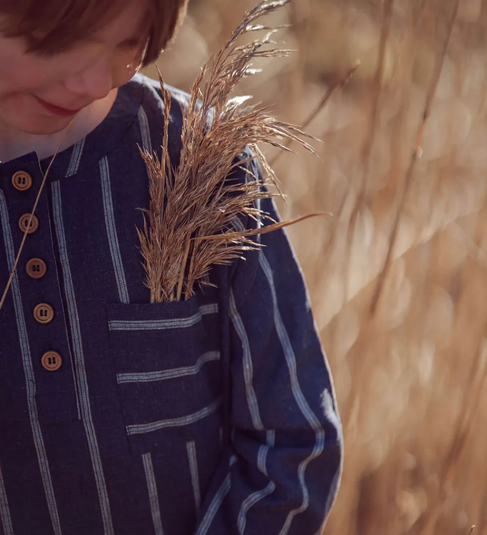 Skjorte - Vira - Insignia Blue/Sandshell|Fliink Online