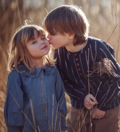 Skjorte - Vira - Insignia Blue/Sandshell|Fliink Online