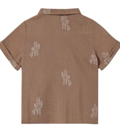 Skjorte k/æ - Hello - Pine Bark Cactus Aop|Fliink Hot