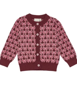 Cardigan - Strik - Nova - Bordeaux Bow|Flöss Best