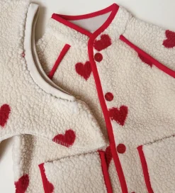 Elefanthue - 1-lags - Fleece - Simone - Soft White Heart|Flöss Outlet