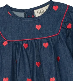 Kjole - Denim - Amee - Mid Blue Heart|Flöss Online