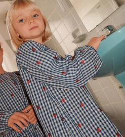 Kjole - Nolly - Berry blue check|Flöss Online