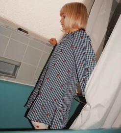 Kjole - Nolly - Berry blue check|Flöss Online