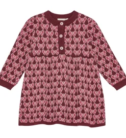 Kjole - Nova - Strik - Bordeaux Bow|Flöss Hot