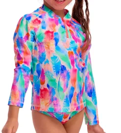 Badebluse - Zippy Rash Vest - UV50+ - Tickle Pink|Funkita Sale