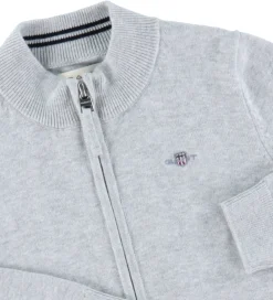 Cardigan - Shield Cotton Zip - Strik - Light Grey Melange|GANT