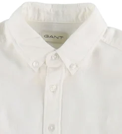 Skjorte - Hør/Bomuld - Hvid|GANT