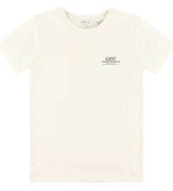 T-shirt - Cream m. Logo|GANT Best