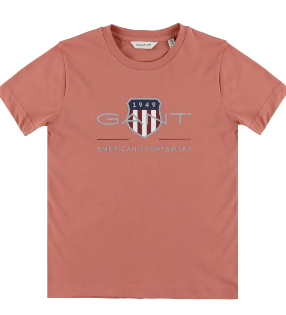 T-shirt - Faded Brick m. Logo|GANT Best