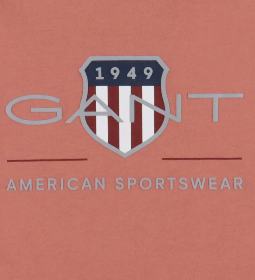 T-shirt - Faded Brick m. Logo|GANT Best