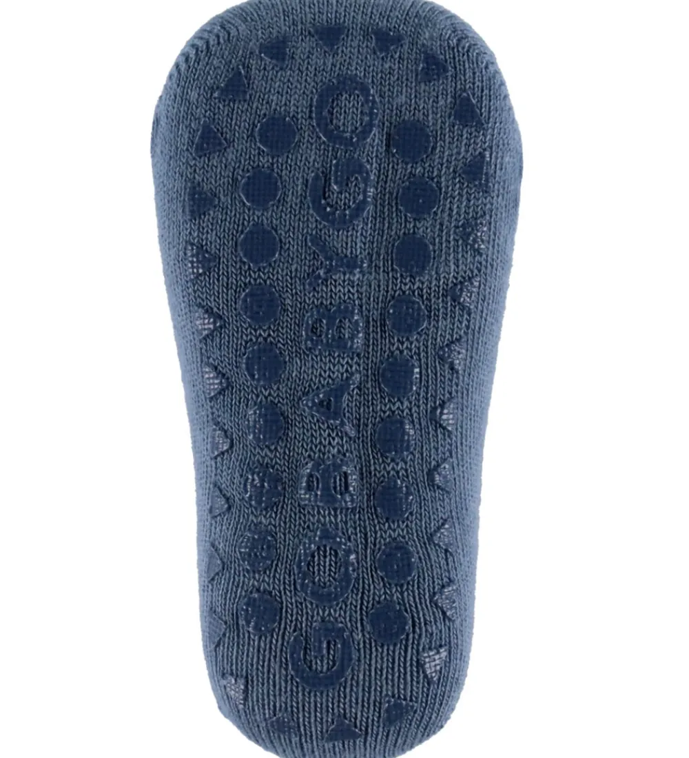 Skridsikre Strømper - Noos - Bambus - Stone Blue|GoBabyGo Hot