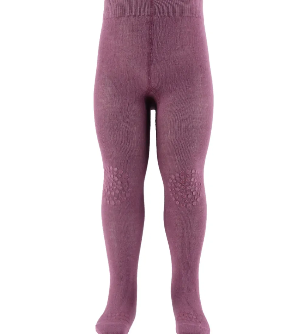 Skridsikre Strømpebukser - Bambus - Misty Plum|GoBabyGo