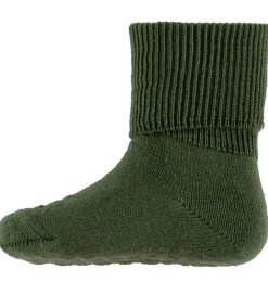 Skridsikre Strømper - Uld - Olivine|GoBabyGo New