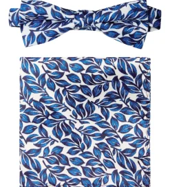 Butterfly m. Lommetrøklæde - Our Leaf - Blue Flower|Grunt